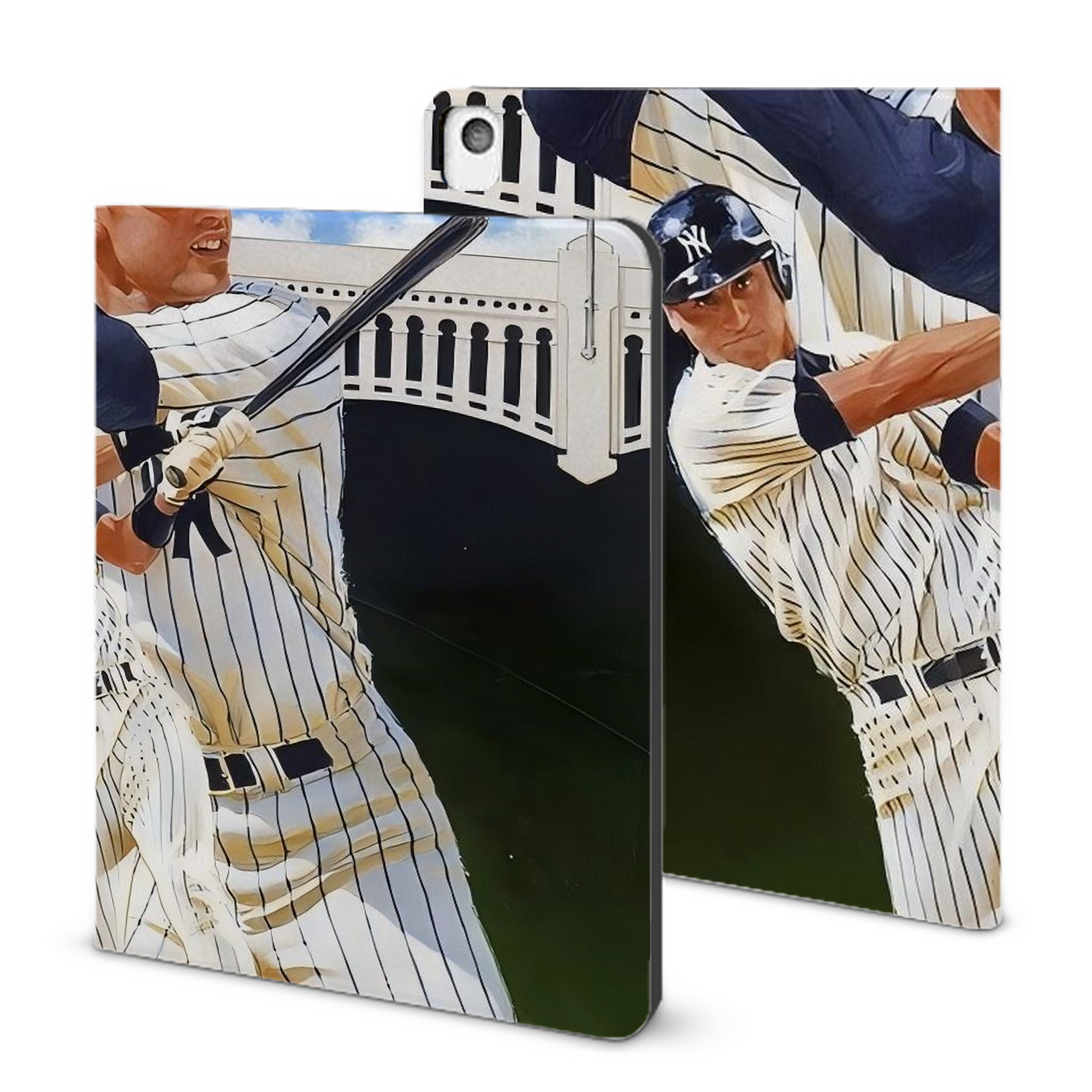 Derek Jeter 108 IPad Book-Style Case With Pencil Slot – Slim PU & TPU Cover – Full Protection, Precise Fit, Water & Scratch Resistant